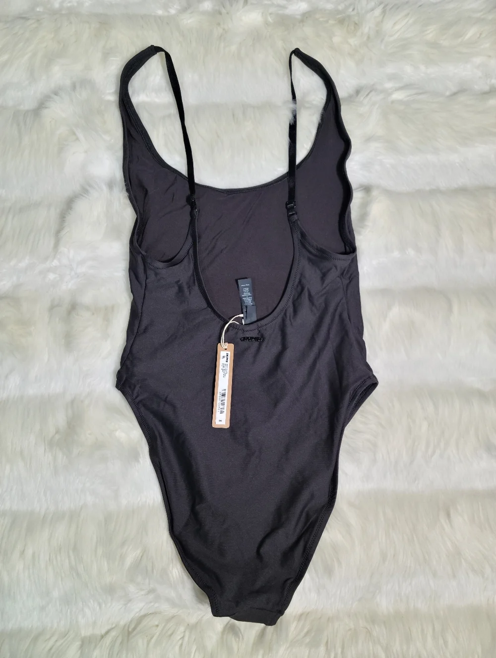 SKIMS Signature Swims Scoop Neck One Piece Onyx Women Medium NEW - Picture 2 of 5